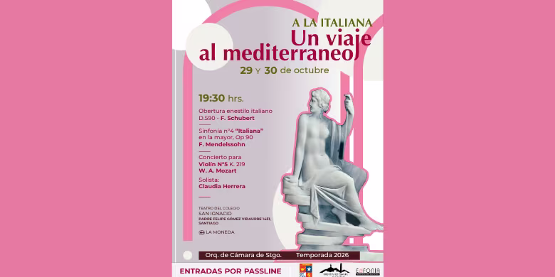 Una invitación especial para celebrar juntos nuestros 170 años: Concierto “A la italiana, un viaje al Mediterráneo"