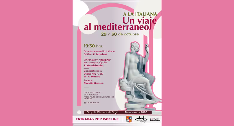 Una invitación especial para celebrar juntos nuestros 170 años: Concierto “A la italiana, un viaje al Mediterráneo"