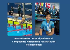 Amaro Ramírez destaca en el Campeonato Nacional de Paranatación