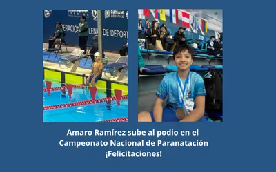 Amaro Ramírez destaca en el Campeonato Nacional de Paranatación