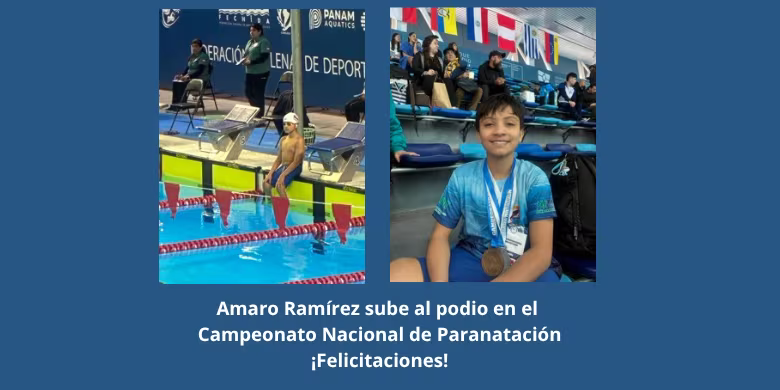 Amaro Ramírez destaca en el Campeonato Nacional de Paranatación