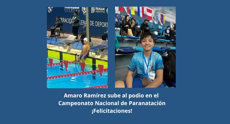 Amaro Ramírez destaca en el Campeonato Nacional de Paranatación