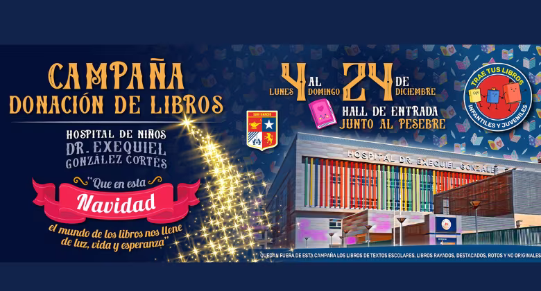 Campaña Donación de Libros: “Que en esta Navidad el mundo de los libros nos llene de luz, vida y esperanza”.