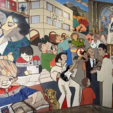 Mural Entramos para aprender, salimos para servir.